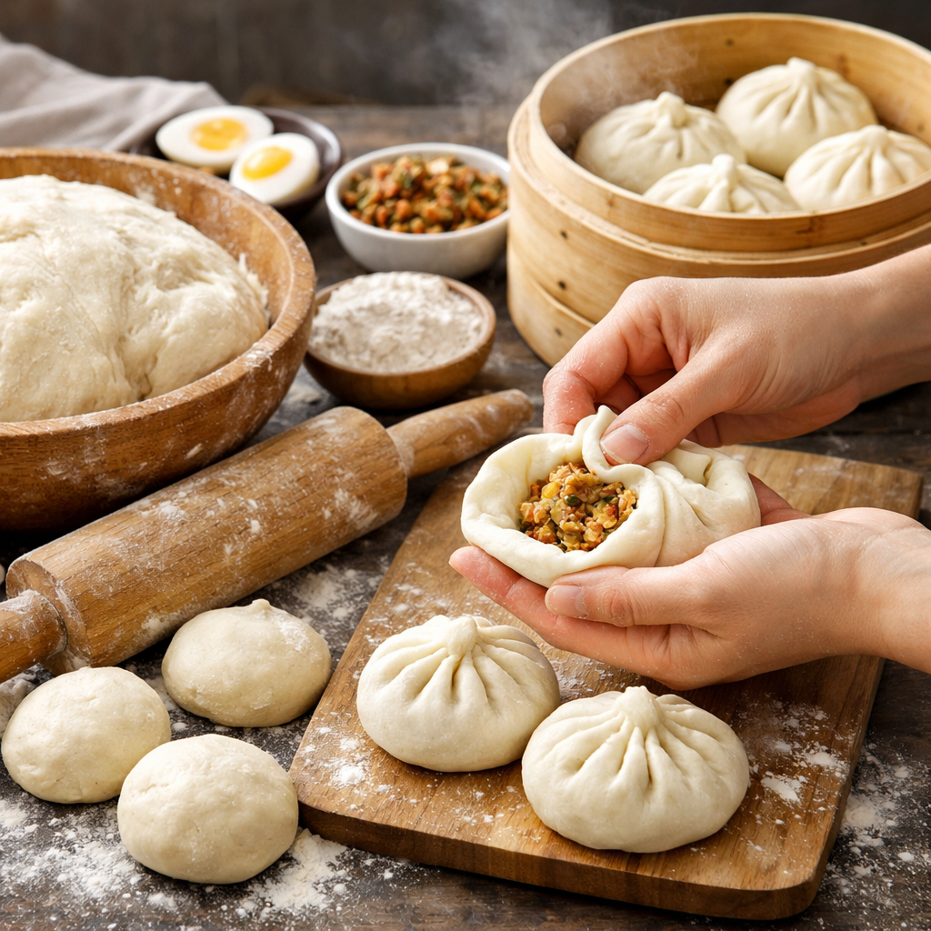 hướng dẫn làm bánh bao từ bột mì - Các Bước Làm Bánh Bao Từ Bột Mì