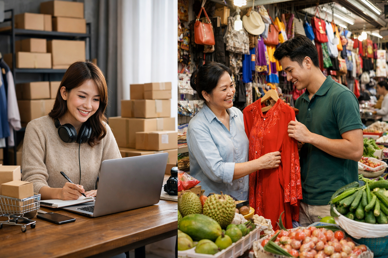 so sánh kinh doanh online và truyền thống - Tổng quan về kinh doanh online và kinh doanh truyền thống tại Việt Nam hiện nay