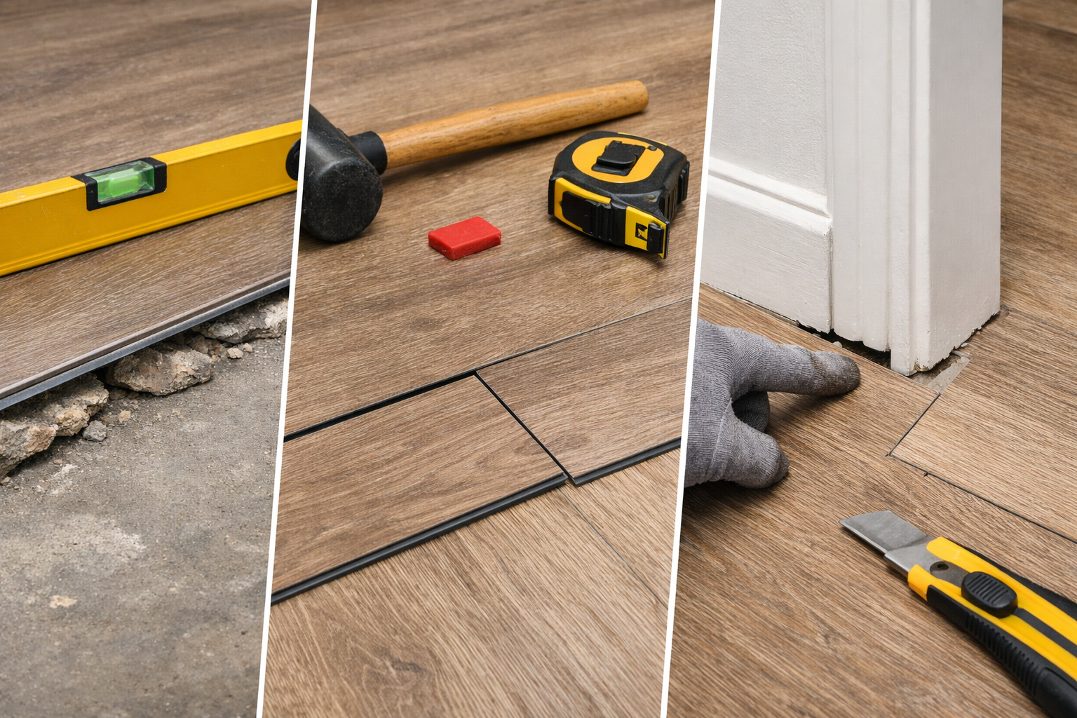 Cách lắp sàn nhựa đơn giản tại nhà - Những lỗi thường gặp khi tự lắp sàn nhựa (và cách khắc phục)