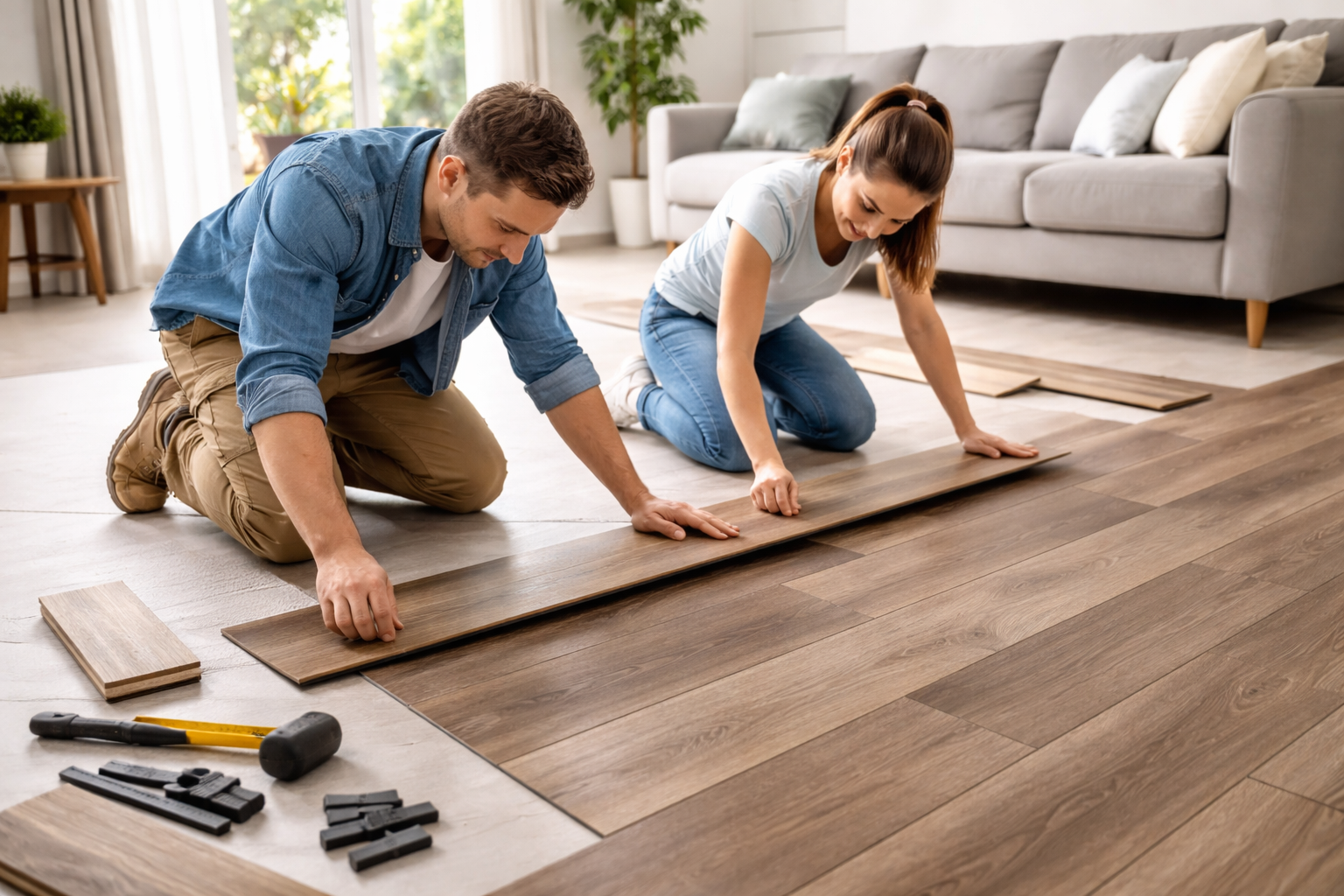 Cách lắp sàn nhựa đơn giản tại nhà - Hướng dẫn cách lắp sàn nhựa đơn giản tại nhà từng bước