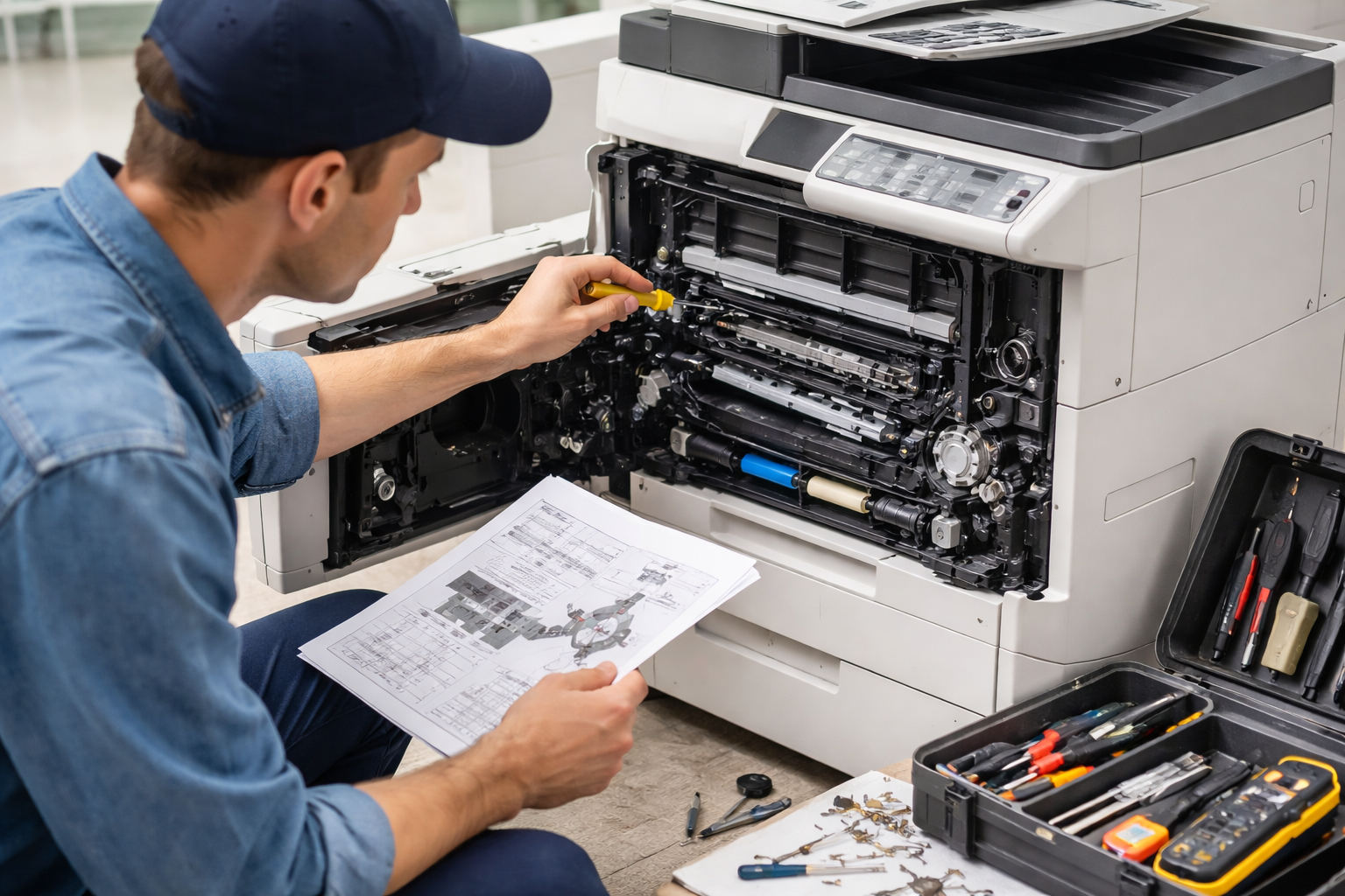 mẹo sửa máy photocopy tại nhà hiệu quả - Hướng dẫn sửa một số lỗi máy photocopy phổ biến