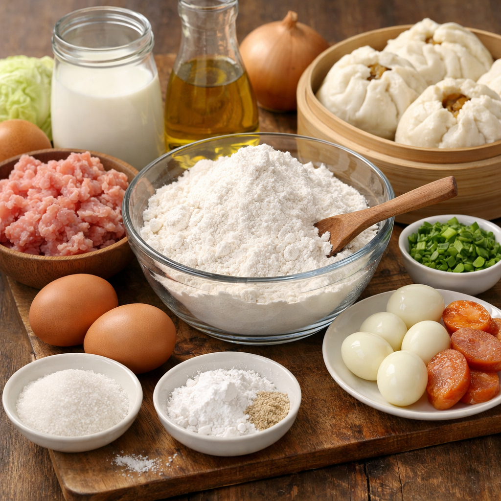 cách làm bánh bao đơn giản siêu tiết kiệm - Nguyên liệu làm bánh bao siêu tiết kiệm nhưng vẫn thơm ngon