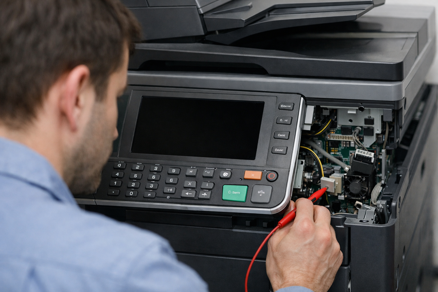 giải pháp sửa máy photocopy không lên hình - Nguyên nhân máy photocopy không lên hình