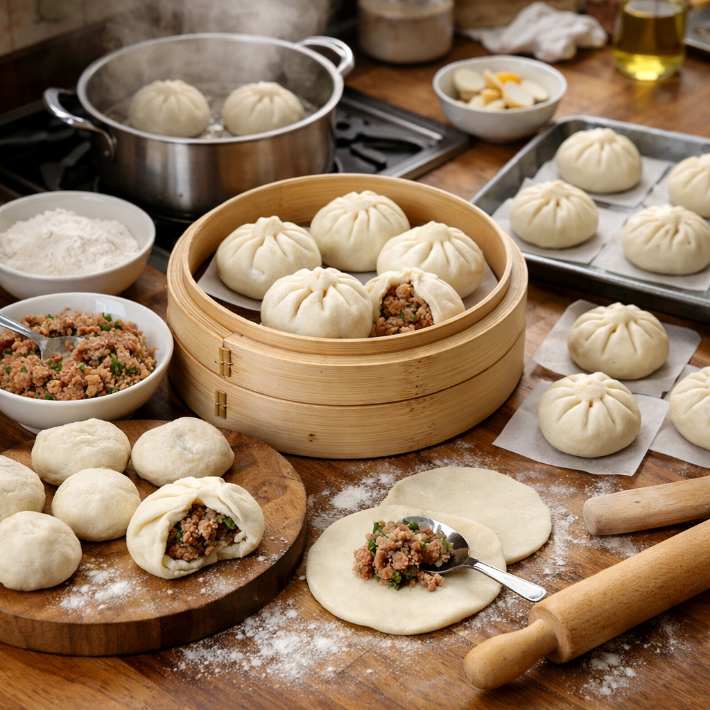 cách làm bánh bao hấp nhanh - Quy Trình Làm Bánh Bao Hấp Nhanh Tại Nhà