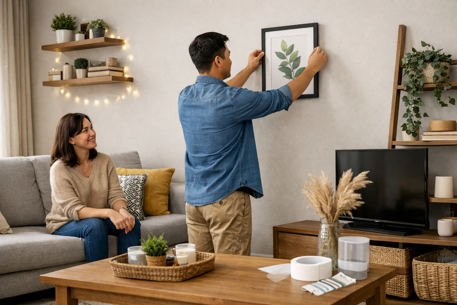 15 cách trang trsi phòng khách đẹp không cần đục tường - Vì sao nên trang trí phòng khách không cần đục tường?